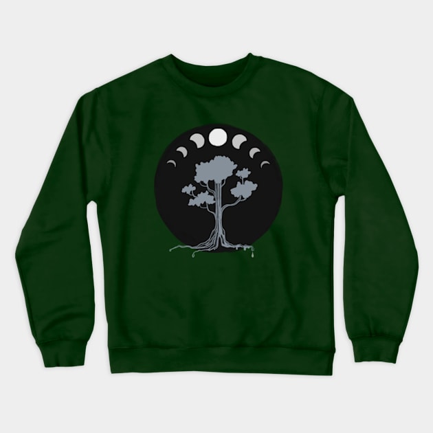 Shadow Moon Crewneck Sweatshirt by sarahburnsstudio